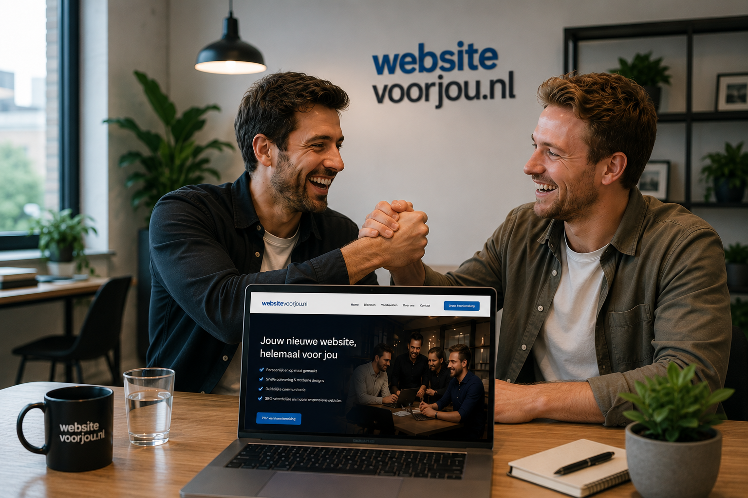Voorbeeld van een nieuwe website